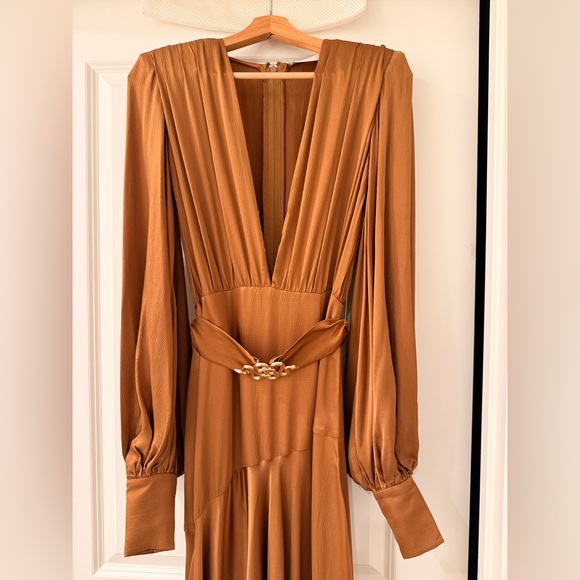 NWOT BRONX AND BANCO Carmen Maxi Dress in Copper GOLD - Picture 10 of 17